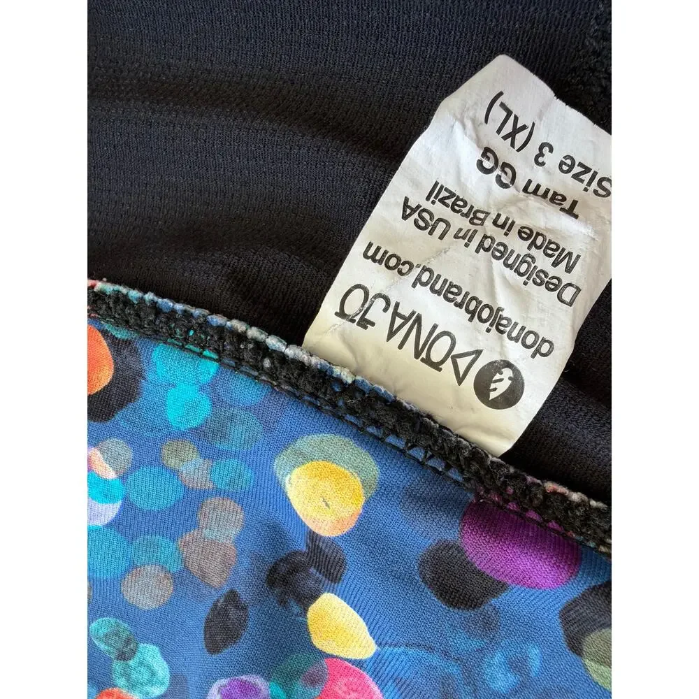 Donajo‎ Pleated Colorful Print Skort XL Long Skirt Tennis Pickleball Womens Blue